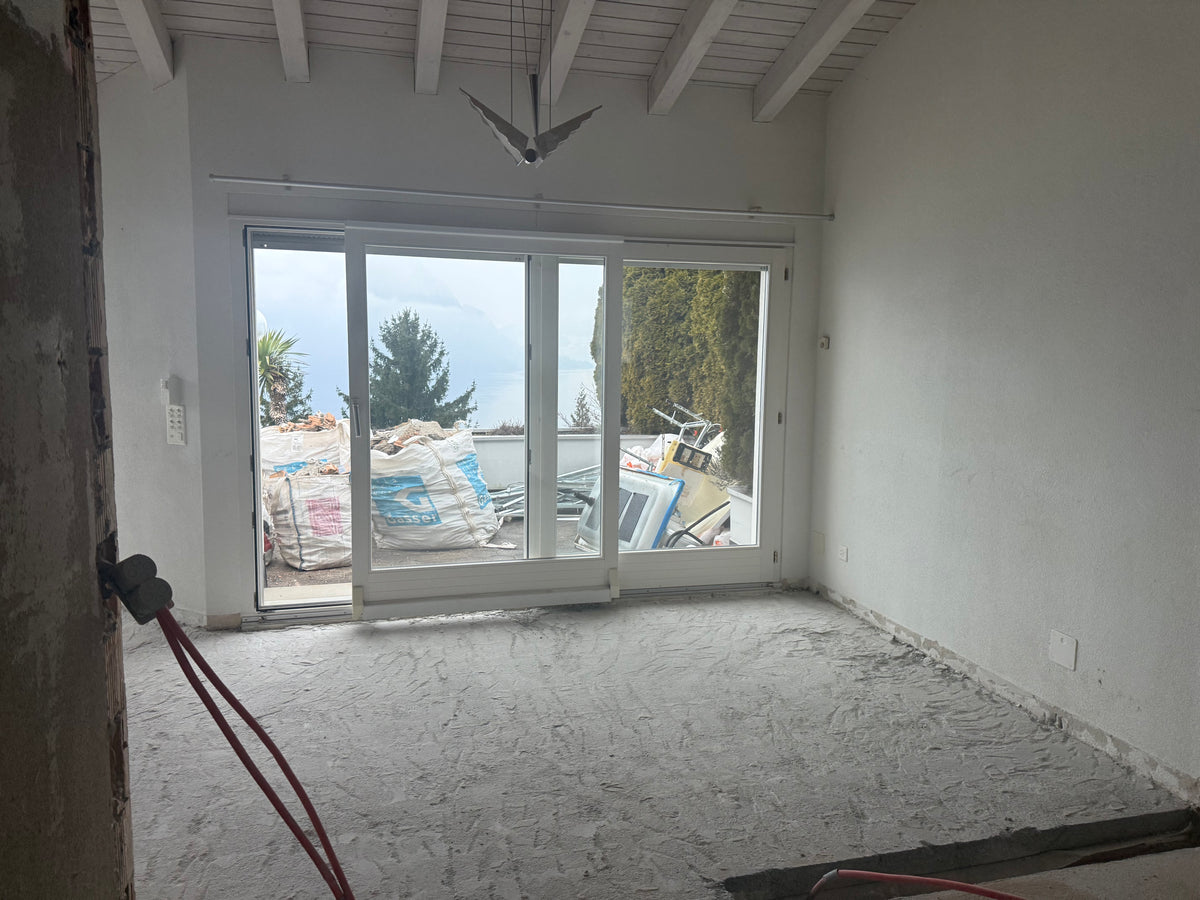 Bauphase · Raum zur Terrasse